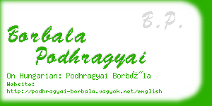 borbala podhragyai business card